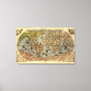 1565 Forlani AntiquevWorld Karta Renaissance Canvastryck