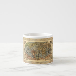 1565 Forlani AntiquevWorld Karta Renaissance Espressomugg