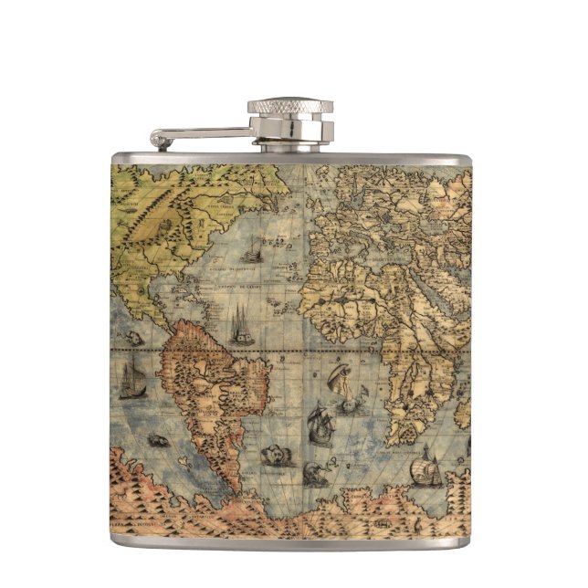 1565 Forlani AntiquevWorld Karta Renaissance Fickplunta (Framsidan)