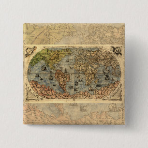 1565 Forlani AntiquevWorld Karta Renaissance Knapp