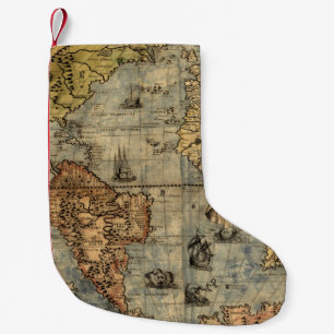 1565 Forlani AntiquevWorld Karta Renaissance Liten Julstrumpa