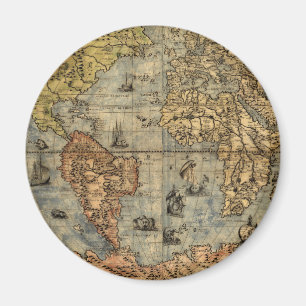 1565 Forlani AntiquevWorld Karta Renaissance Magnet