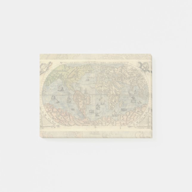 1565 Forlani AntiquevWorld Karta Renaissance Post-it Block (Framsida)