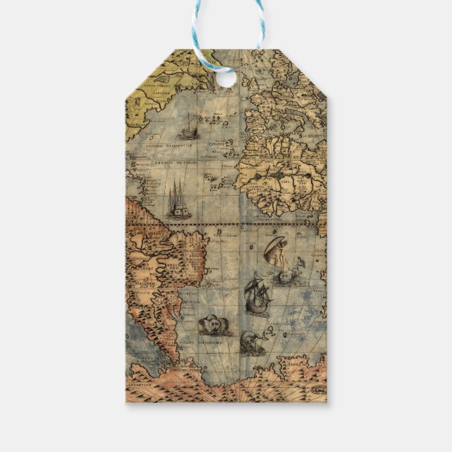 1565 Forlani AntiquevWorld Karta Renaissance Presentetikett (Framsidan)