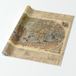 1565 Forlani AntiquevWorld Karta Renaissance Presentpapper