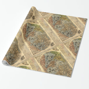1565 Forlani AntiquevWorld Karta Renaissance Presentpapper
