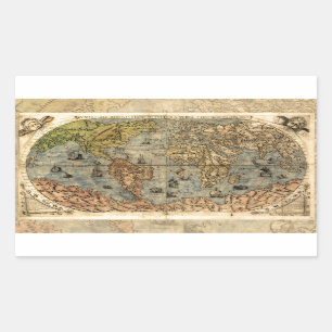 1565 Forlani AntiquevWorld Karta Renaissance Rektangulärt Klistermärke