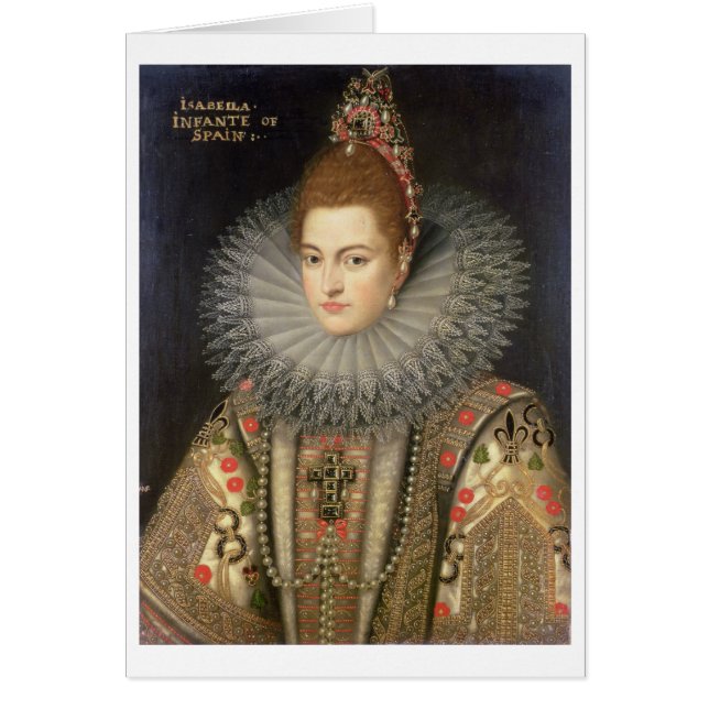 1566-1633) Infanta för Isabella Clara Eugenia (av Hälsningskort (Framsidan)