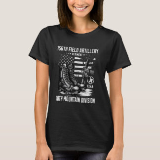 156:e Fält-artilleriet 10:e bergsdivisionen Veter T Shirt