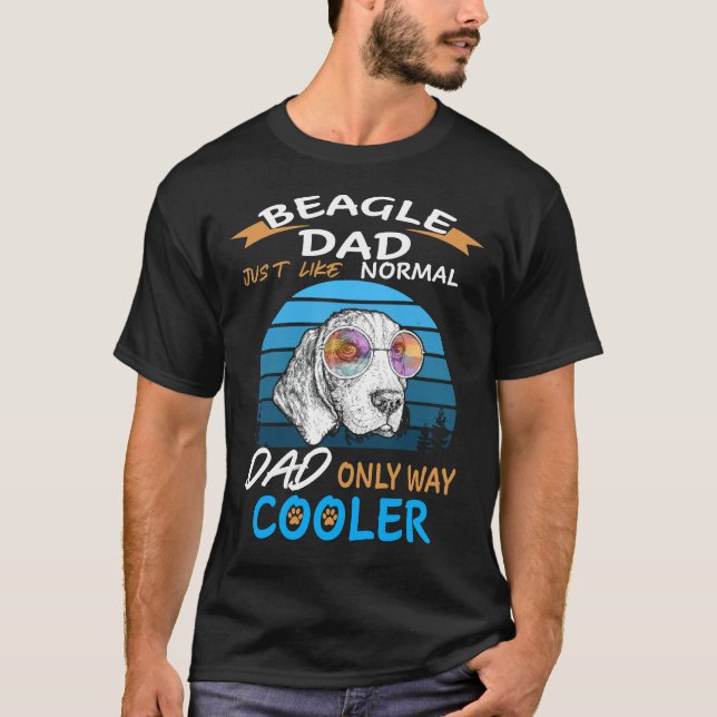 156 Pappa Beagle Pappa Cooler T Shirt (Framsida)