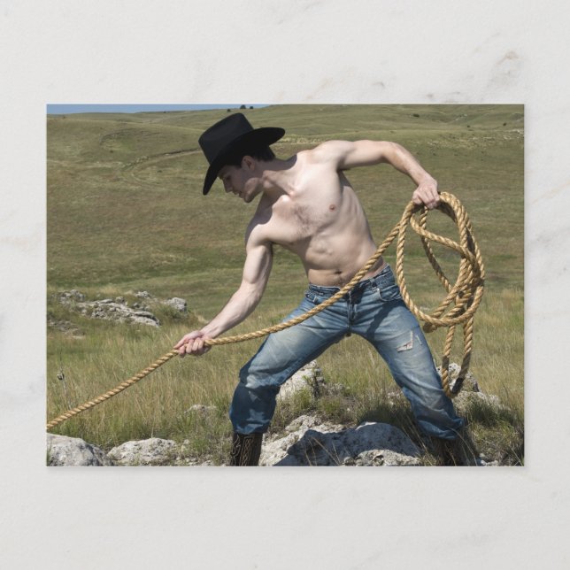 15807-RA Cowboy Vykort (Framsida)