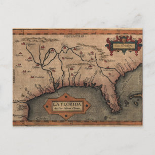 1584 La Florida Karta vykort
