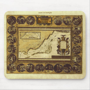 1586 VINTAGE HOLYLANDS KARTA Mousepad Musmatta