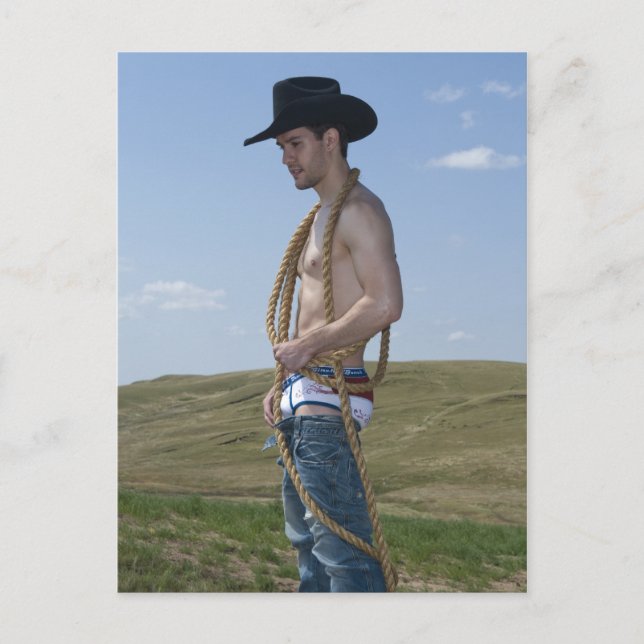 15876-RA Cowboy Vykort (Framsida)