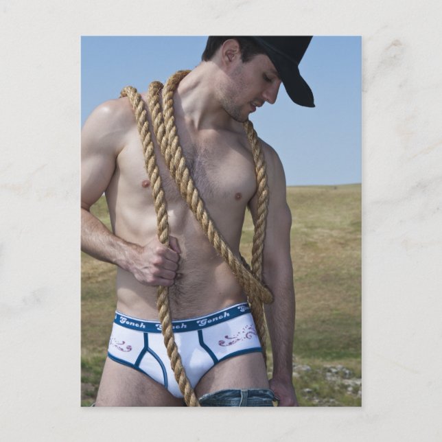 15881-RA Sexy Cowboy Vykort (Framsida)