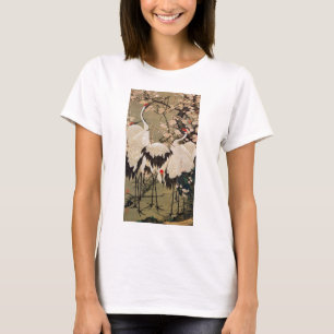 15. 梅花群鶴図, 若冲plommonblommar & kranar, Jakuchū Tee Shirt