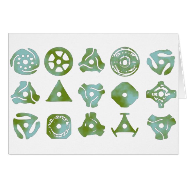 15 45 rekord- adapter eller mellanlägg hälsningskort (Framsidan Horizontal)