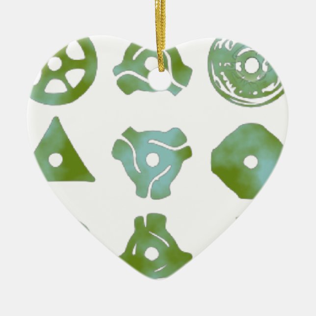 15 45 rekord- adapter eller mellanlägg julgransprydnad keramik (Framsidan)