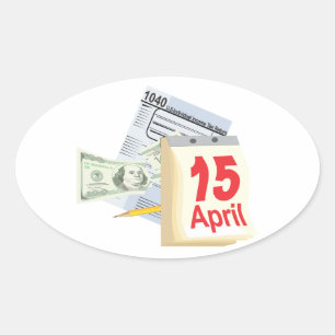 15 april - ovalt klistermärke