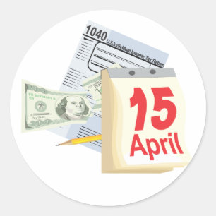 15 april - runt klistermärke