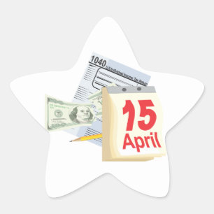 15 april - stjärnformat klistermärke