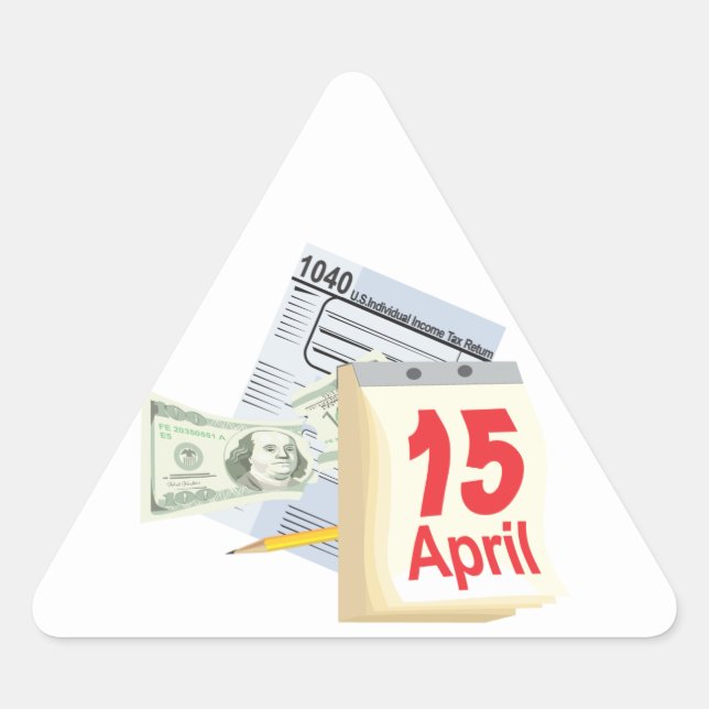 15 april - triangelformat klistermärke (Framsida)