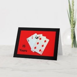 15 år är en stor sak! Jubileumskort Kort