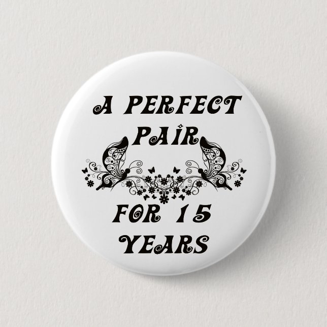 15 år årsdag knapp (Framsida)