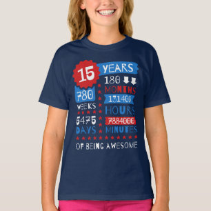 15 år av att vara enormt - 15th t shirt