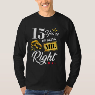 15 år av herr Höger, ett par Bröllop A T Shirt