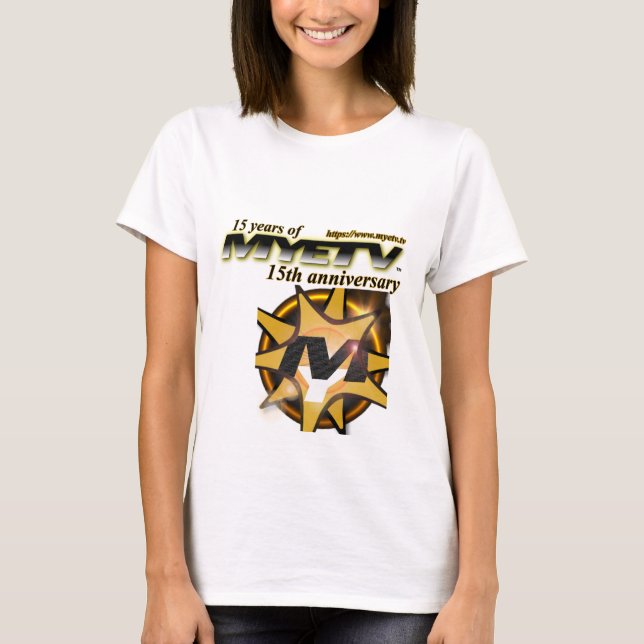 15 år för kvinnor grundläggande T- Shirt of MYETV  T (Framsida)