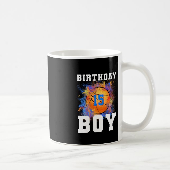 15 år Gamla barn 15:e födelsedagspojken Birthday b Kaffemugg (Höger)