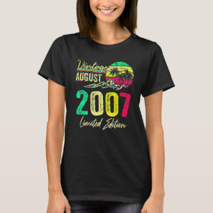 15 år gammal vintage augusti 2007 15-årsdag t shirt