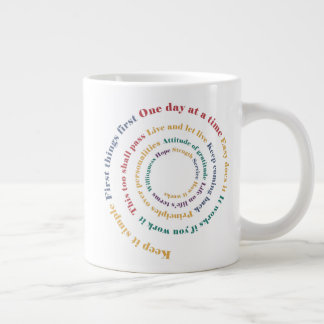 15 år Sobriety Slogan Spiral Giant Coffee Jumbo Mugg