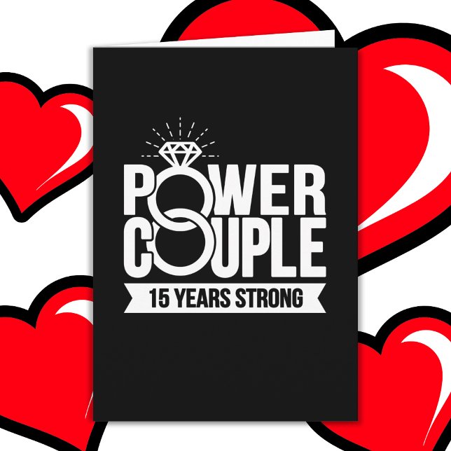 15 år Strong Power Cute Cute 15-årsjubileum Kort (Skapare uppladdad)