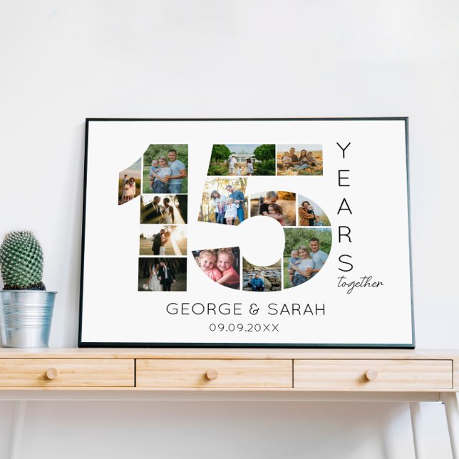 15 år Tillsammans Bröllop-årsdag 13 foto Poster (Skapare uppladdad)