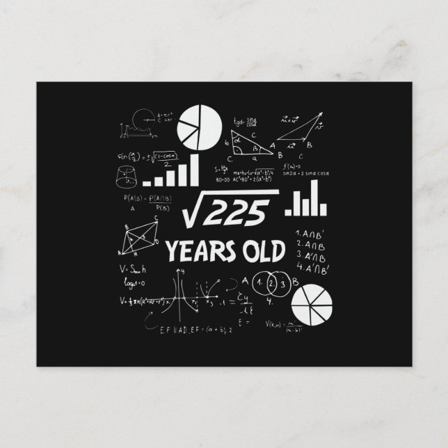 15 Årig Födelsedag Geeky Matte 15-årspresent Vykort (Framsida)