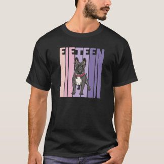 15-årig Fransk Bulldog Frenchie Älskare Birthday T Shirt