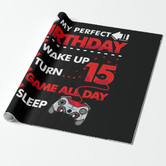 15-årig gamerpojke 15 Perfekters födelsedagsspel Presentpapper