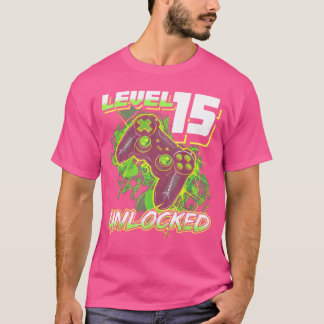 15-års födelsedagsgamer 15 år gammal rolig födelse t shirt