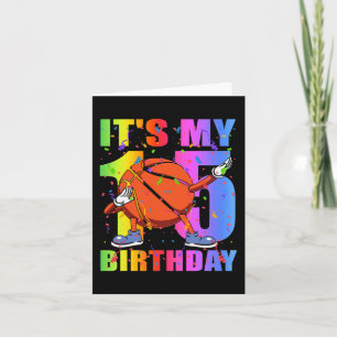 15 års gammal 15:e Födelsedagsfest i basket B Kort