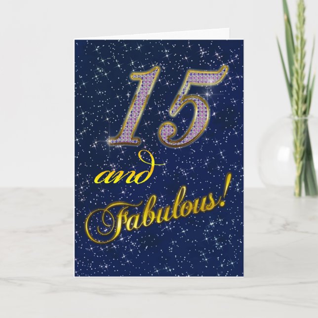 15-årsdagen för någon Fabulous Kort (Framsida)