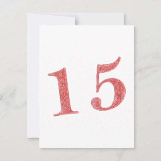 15-årsdagen kort (Baksida)