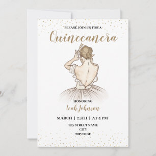15-årsdagen Quinceanera Inbjudningar
