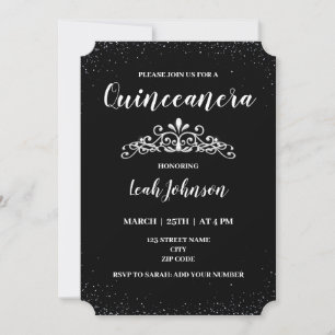 15-årsdagen Quinceanera Inbjudningar