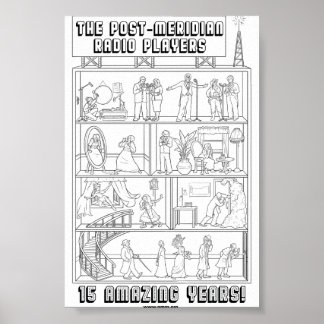 15-årsjubileum B/W-Poster Poster