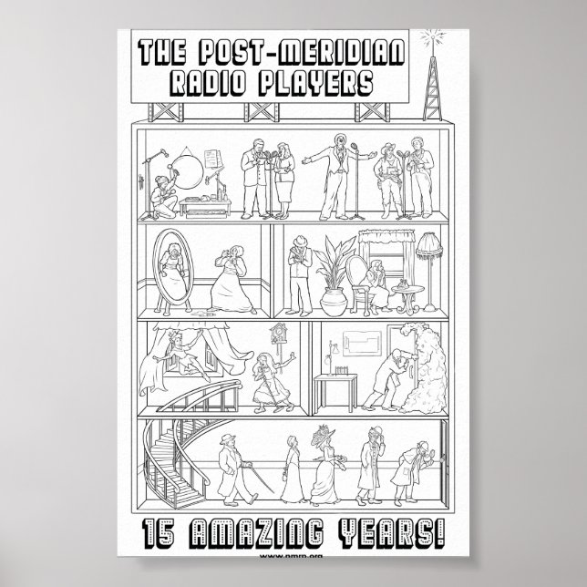 15-årsjubileum B/W-Poster Poster (Framsidan)