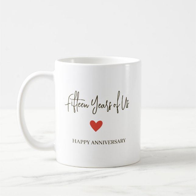15-årsjubileum – Femton år av oss Kaffemugg (Vänster)