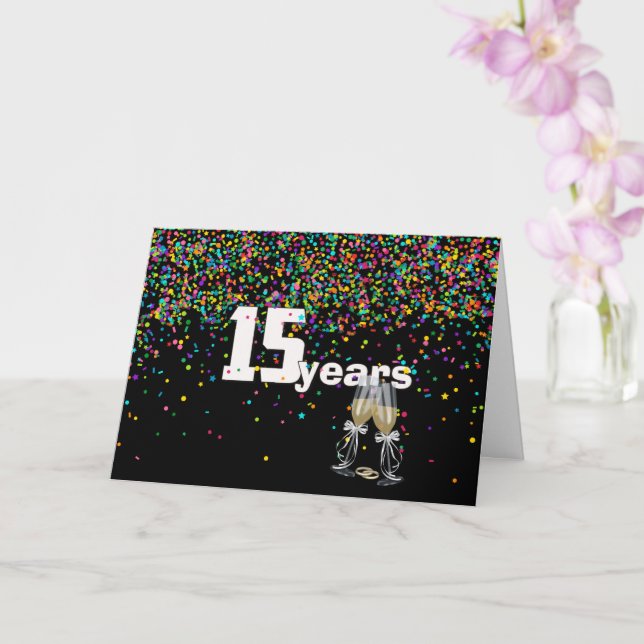 15-årsjubileum i konfekten kort (Orkide)