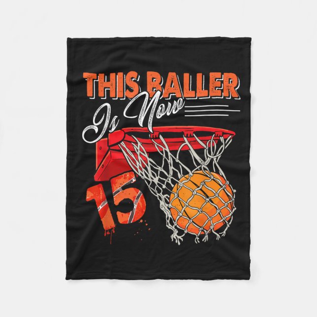 15-årspresent Basball Fleecefilt (Framsidan)